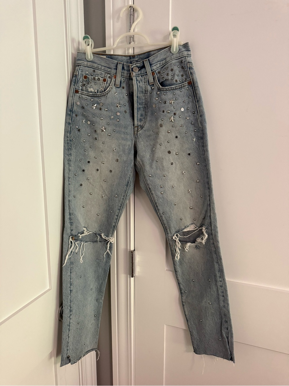 Levi’s studded ripped jeans